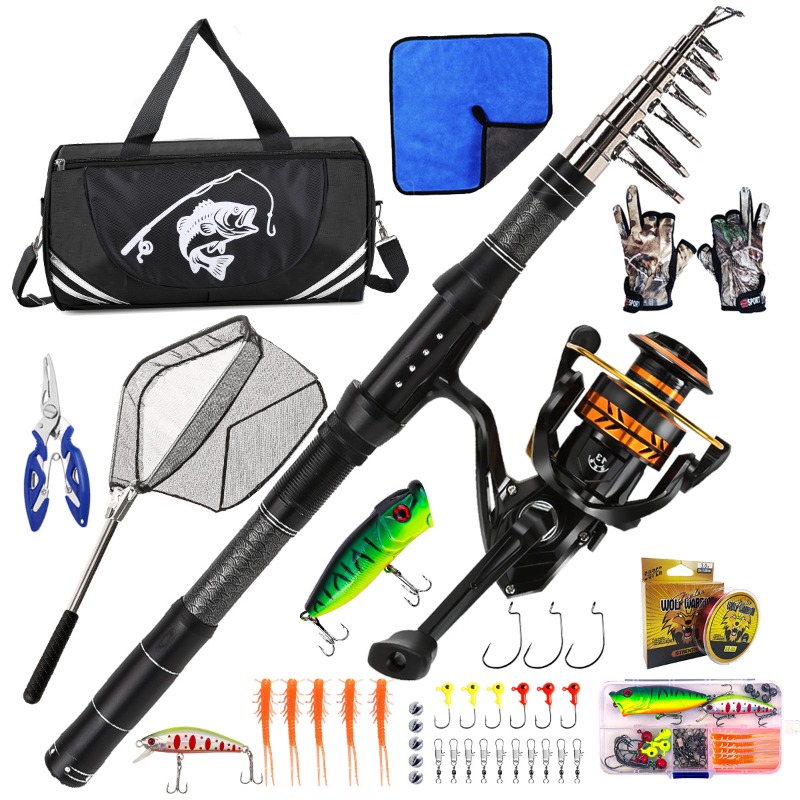 Freshwater Line - Carbon Fiber Telescopic Fishing Rod Set