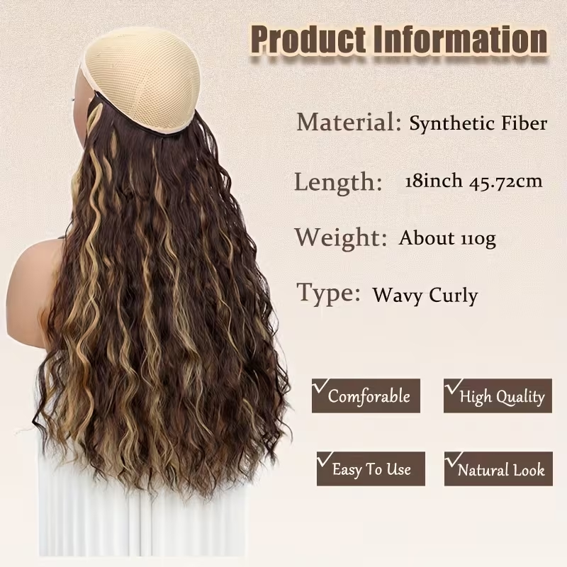 18Inch Synthetic Long Wavy Cul - Tippet Line recension och pris