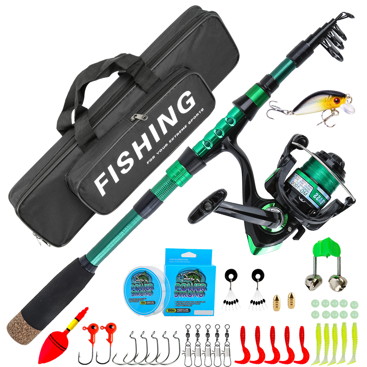 1.8 Meters Green Carbon Fiber  - Fishing Line Box recension och pris