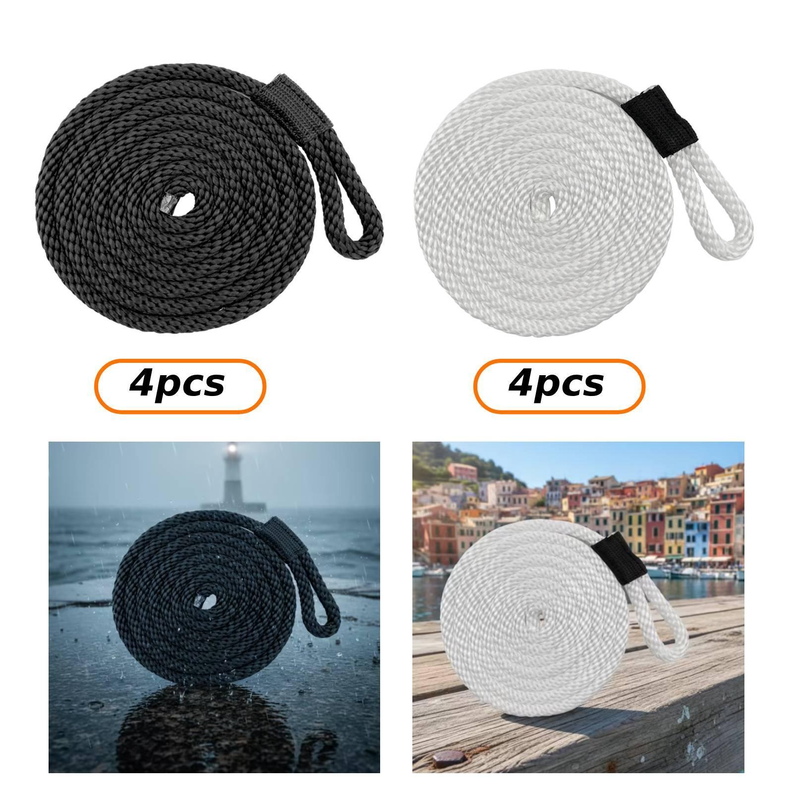 4 Pieces Docklines Mooring Rop - Braided Line recension och pris