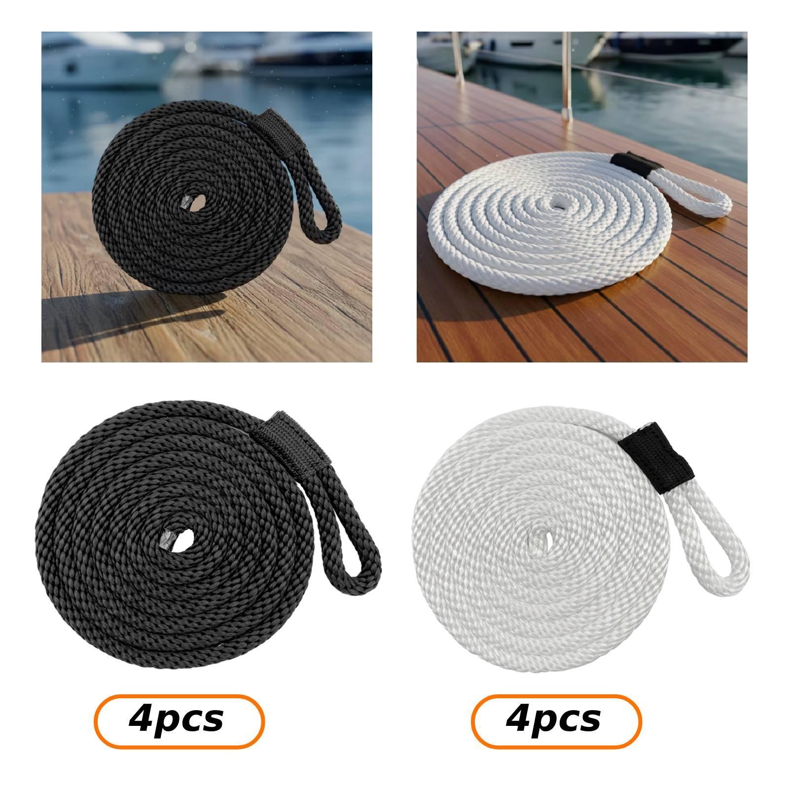 4 Pieces Docklines Mooring Rop - Braided Line recension och pris
